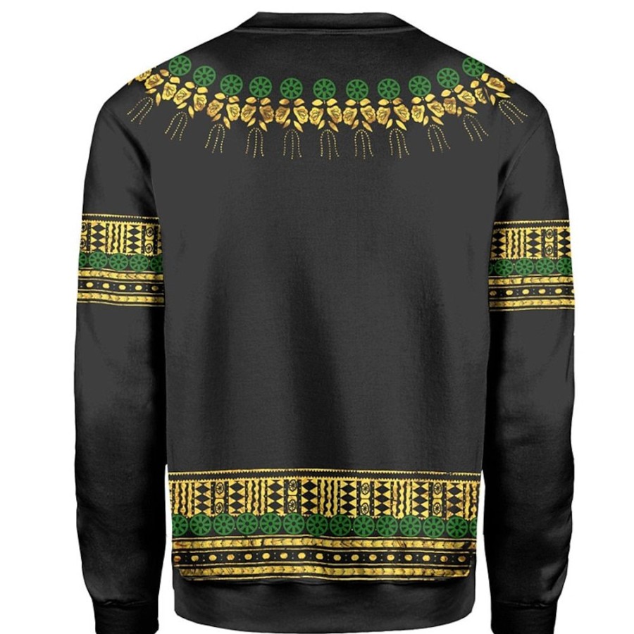 Sweats A Capuche Et Sweat-Shirts LITB | Graphic Tribal Homme Mode 3D Effet Sweat A Capuche Vacances Sortie Vetement De Rue Sweats Manche Longue Col Ras Du Cou Imprimer Printemps & Automne Designer Sweat A Capuche Noir